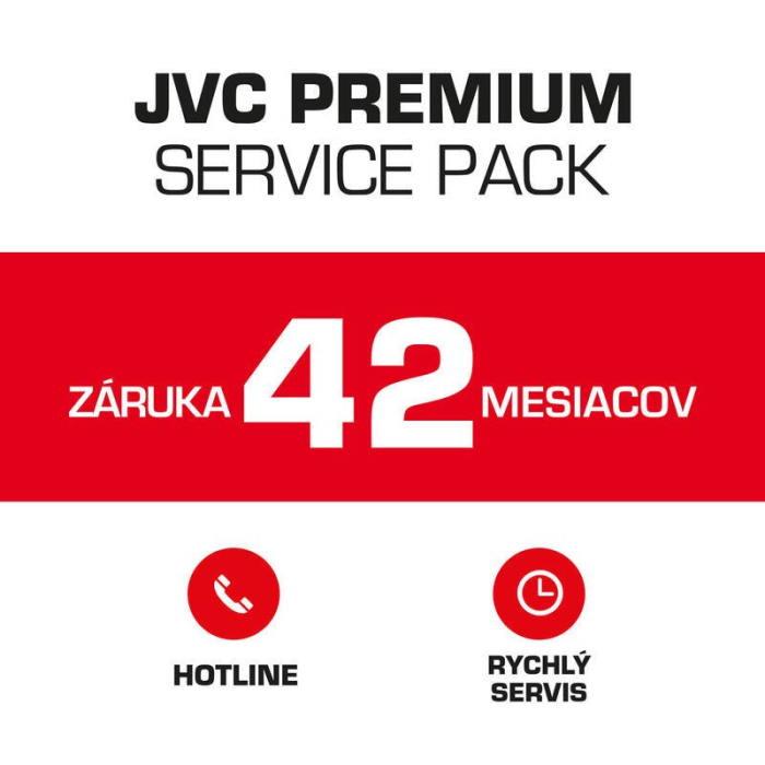 Záruka na 42 mesiacov na všetky televízory značky JVC - po registrácii